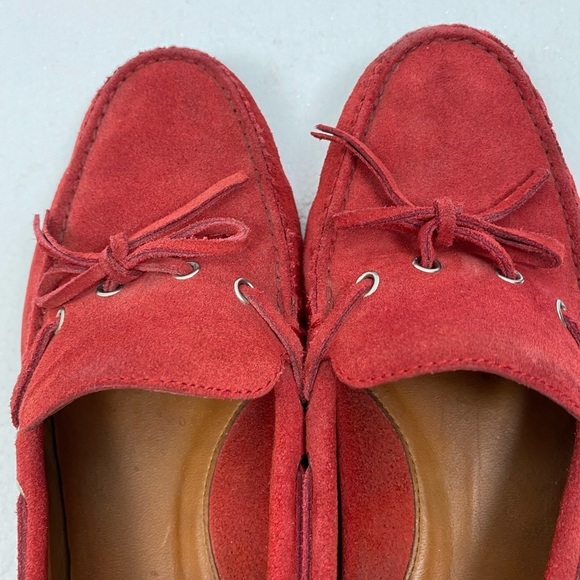 Wayne Flex Red‎ Leather Suede Loafers Flat Driving Great LTE Shoes women’s 7.5 - Picture 9 of 12